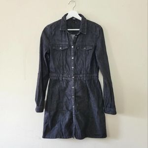 Paige Joan Denim jean Dress Black